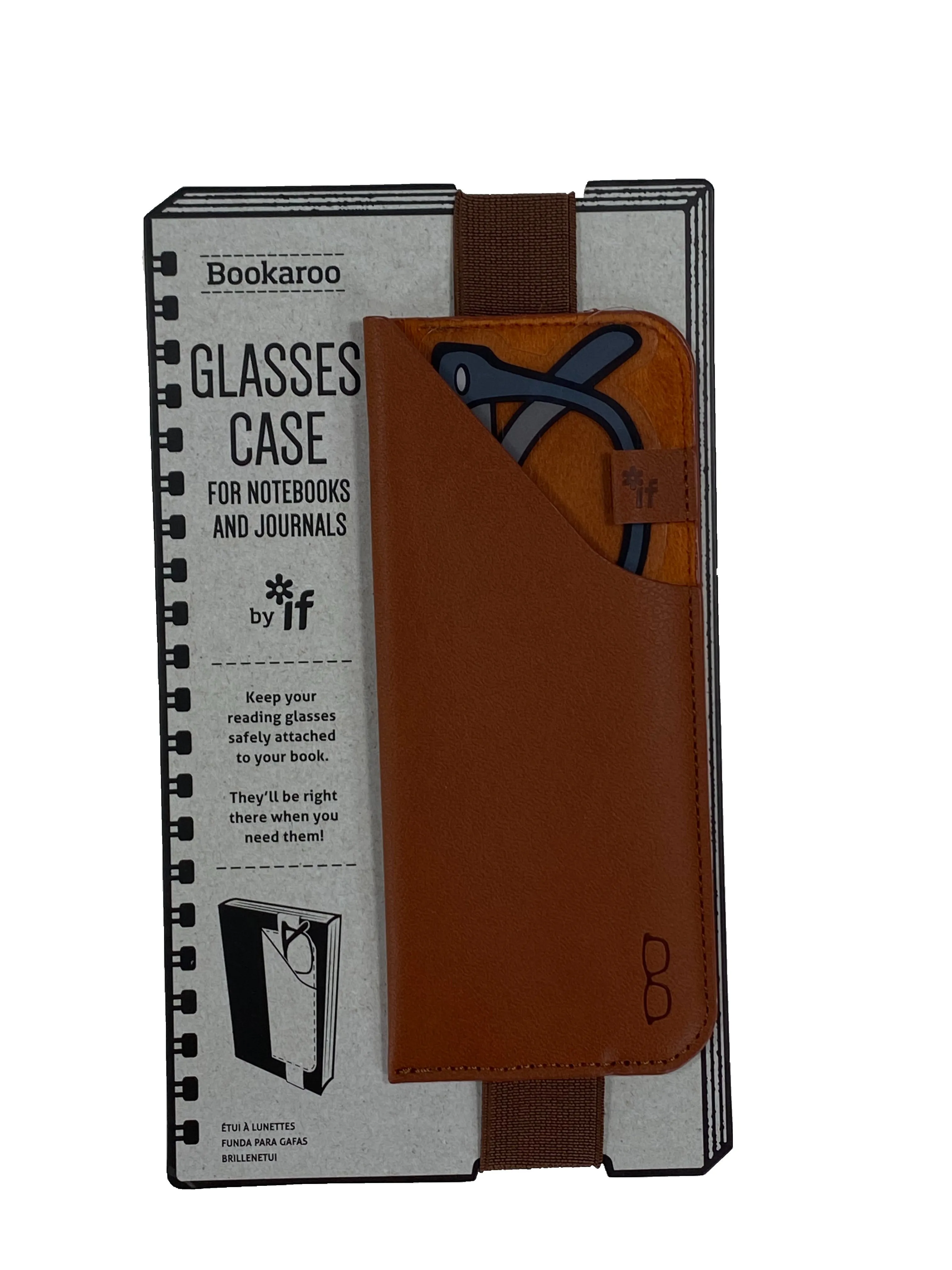 Bookaroo Glasses Case - Brown - For Notebooks and Journals