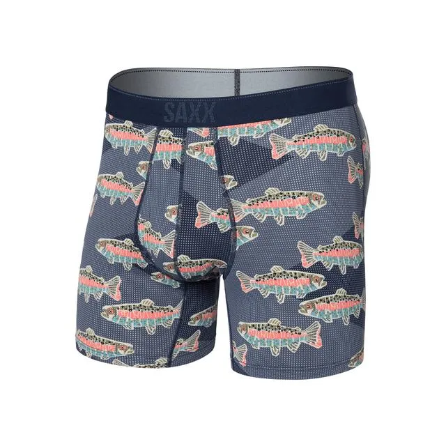 Mens Quest Quick-dry Mesh Open Fly Boxer Briefs