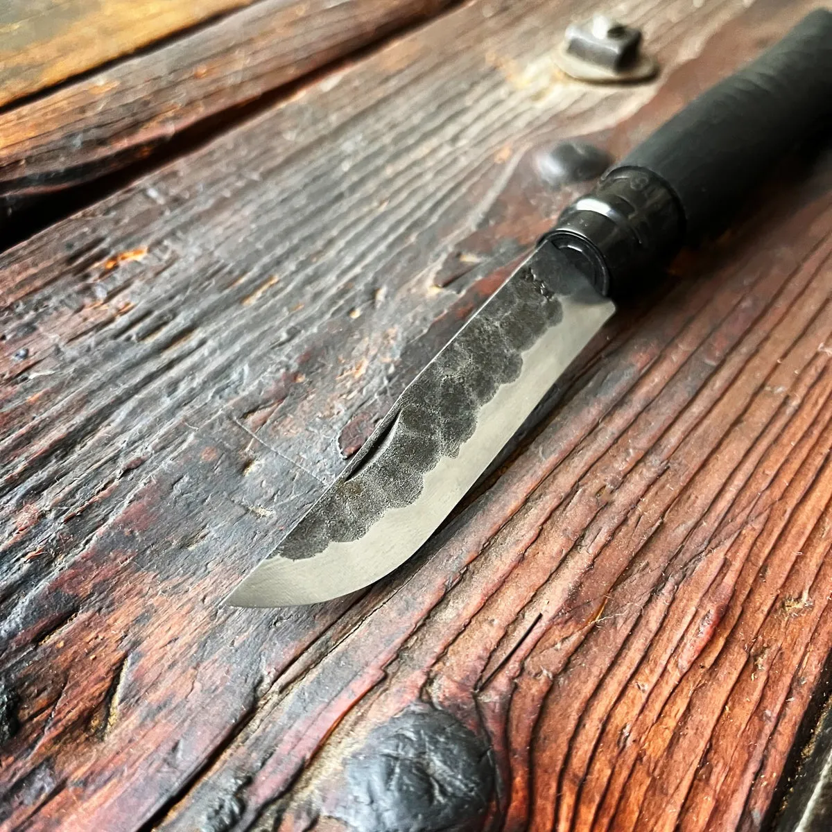 Opinel No.8 Carbon Forge Pocket Knife Ebony w Gift Box Limited Edition