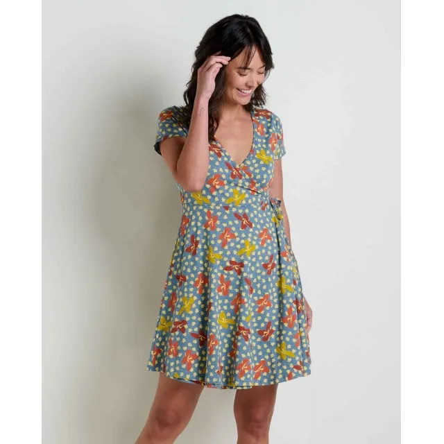 Womens Freesia Wrap Ss Dress